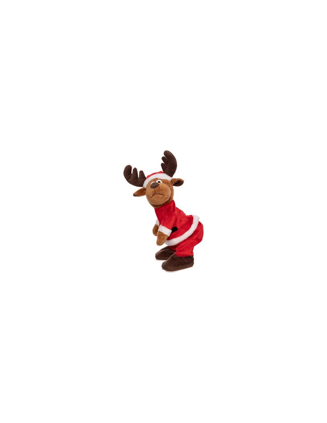 OGGETTISTICA NATALE: vendita online Renna di Natale Marrone con Vestito Natalizio, Decorazione Festiva 15x14x28cm, Peluche Na...