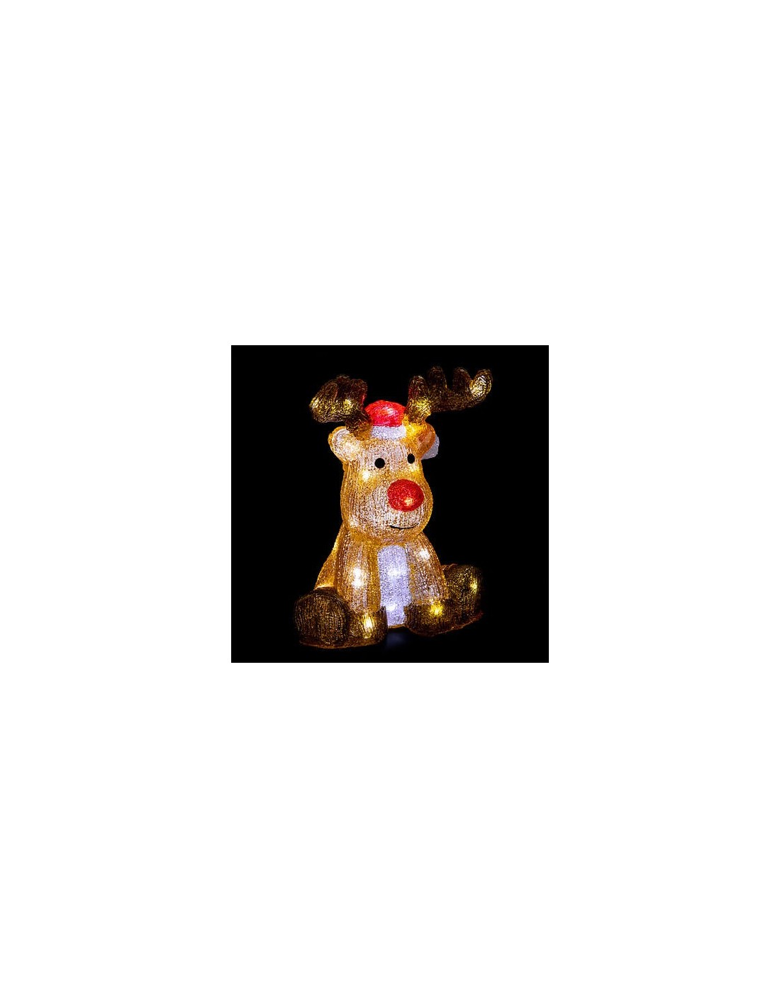 LUCI DI NATALE: vendita online Renna Natalizia con 40 Luci LED, 24x19x30cm, Decorazione da Esterno, Accessorio di Natale in o...