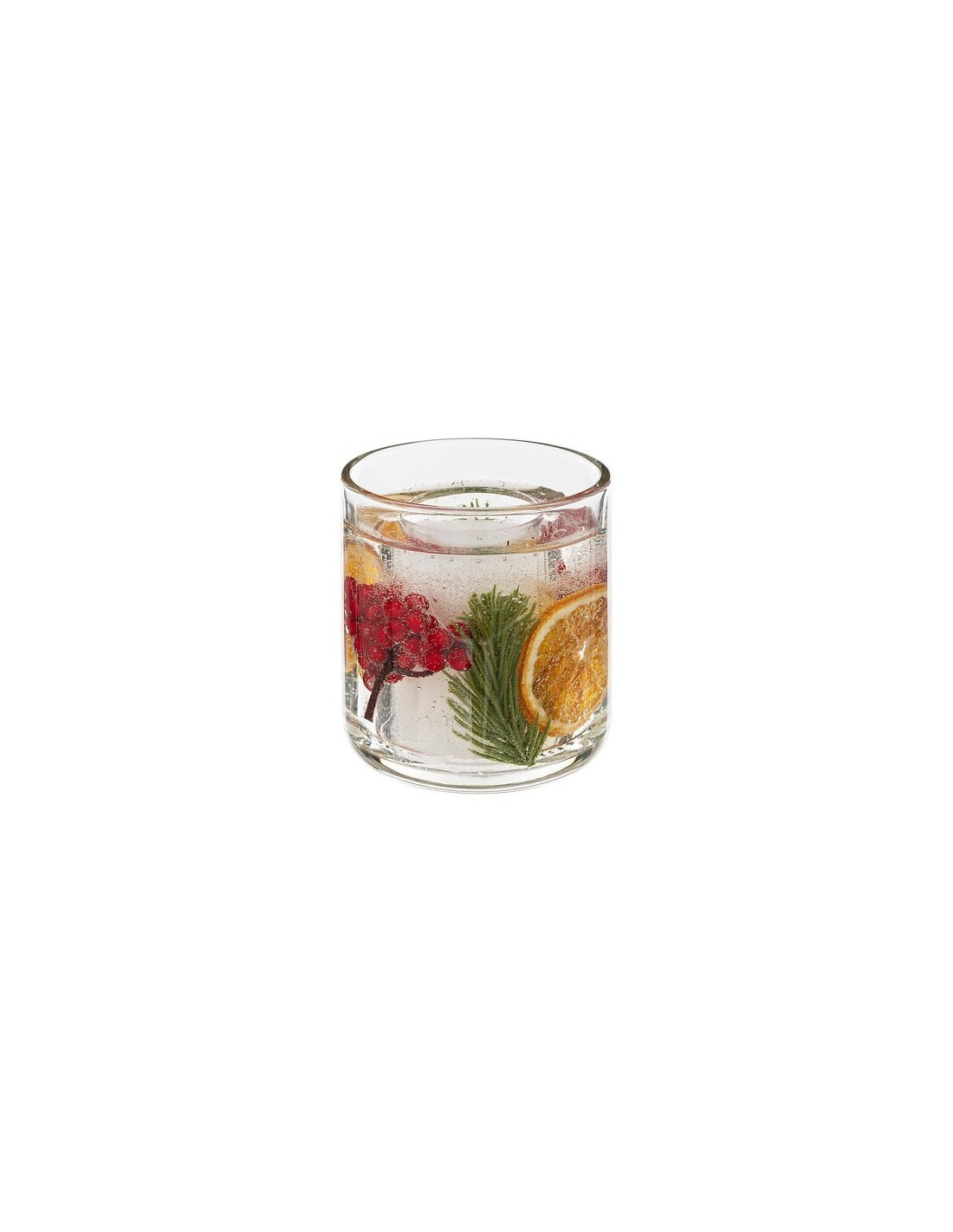 CANDELE E GIROCANDELE: vendita online Candela di Natale in Vetro con Frutti di Bosco, 90g, 8,8x10cm, Profumo Festivo per Ambi...