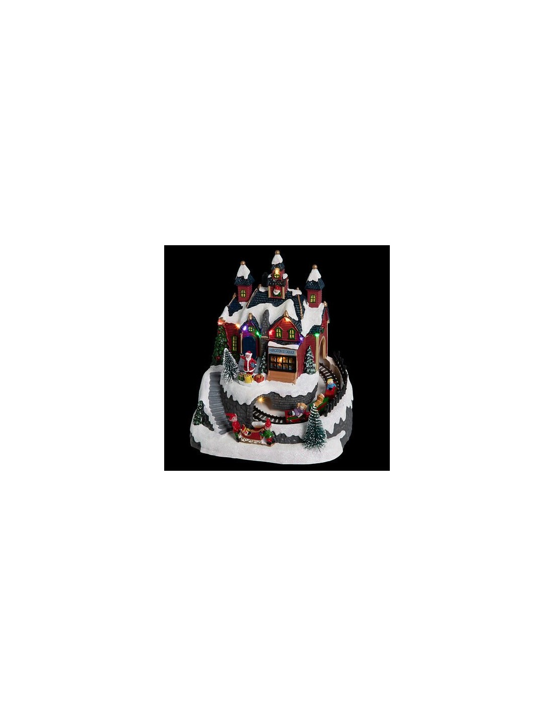 GIOSTRINE E VILLAGGI: vendita online Giostrina Natalizia Villaggio con Luci e Musica, 19x15x21,5 cm in offerta