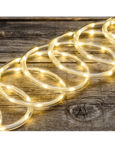 LUCI DI NATALE: vendita online Tubo Luminoso di Natale ø10mm 10m 200 LED Gocce 360°, Bianco Caldo, Controller 7 Giochi Luce i...