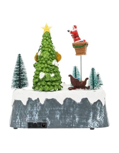 GIOSTRINE E VILLAGGI: vendita online Villaggio di Natale Albero con Babbo Decorante H22cm, LED Color e Musica Natalizia in of...