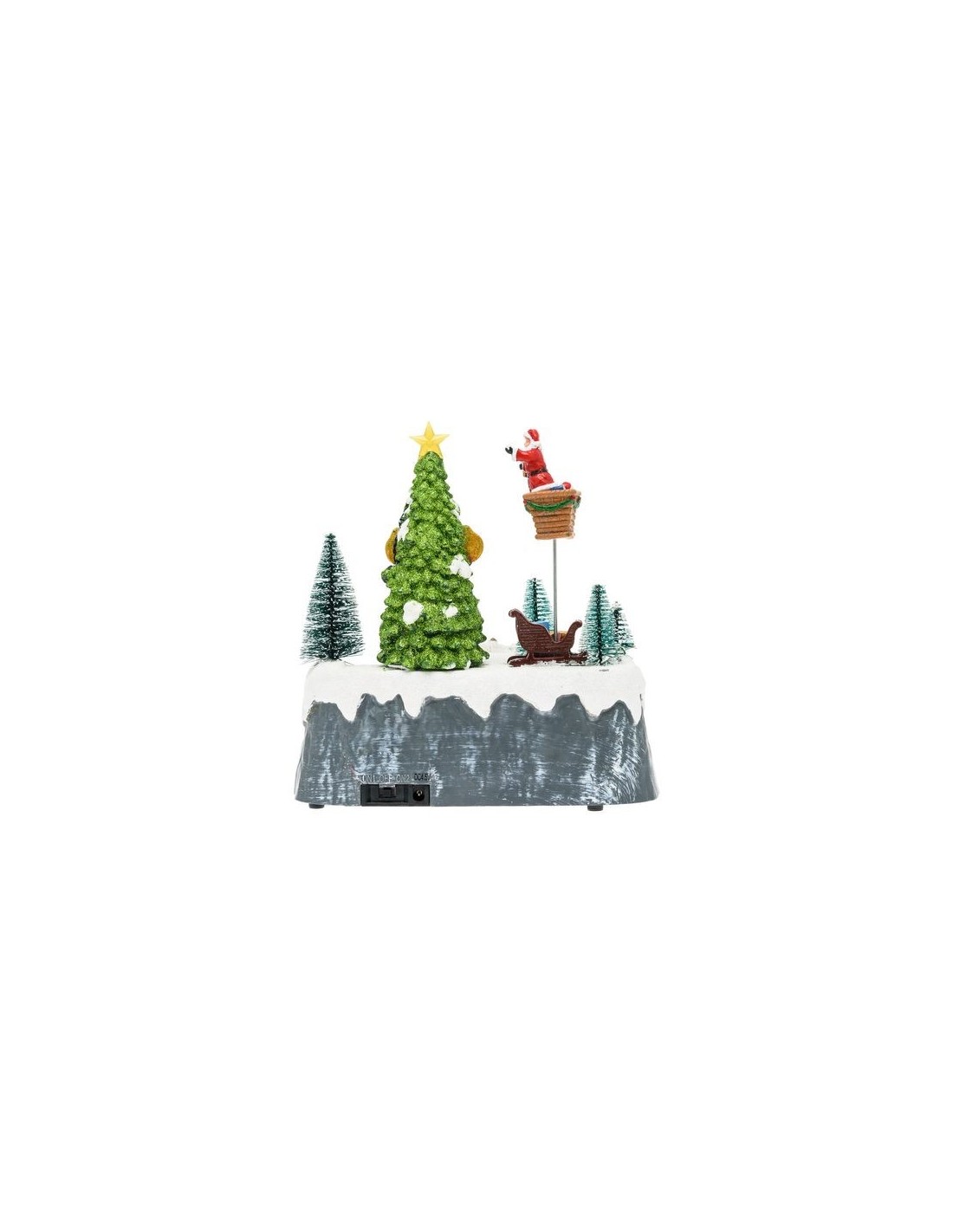 GIOSTRINE E VILLAGGI: vendita online Villaggio di Natale Albero con Babbo Decorante H22cm, LED Color e Musica Natalizia in of...