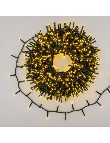 LUCI DI NATALE: vendita online Catena Nastro Ø6cm 30mt 1000 MiniLED Bianco Caldo e Oro, Cavo Verde, 7 Giochi Luce e Timer in ...