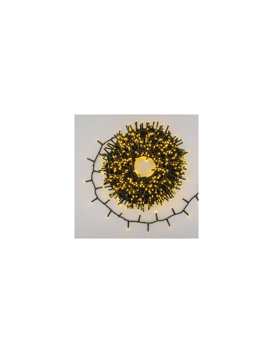 LUCI DI NATALE: vendita online Catena Nastro Ø6cm 30mt 1000 MiniLED Bianco Caldo e Oro, Cavo Verde, 7 Giochi Luce e Timer in ...