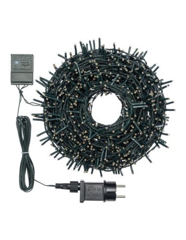 LUCI DI NATALE: vendita online Catena Nastro Ø6cm 30mt 1000 MiniLED Bianco Caldo e Oro, Cavo Verde, 7 Giochi Luce e Timer in ...