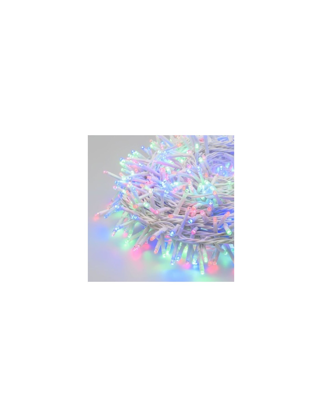 LUCI DI NATALE: vendita online Catena di Natale Nastro Ø6cm 30mt 1000 MiniLED Multifluo, Cavo Bianco, 7 Giochi Luce, Timer in...