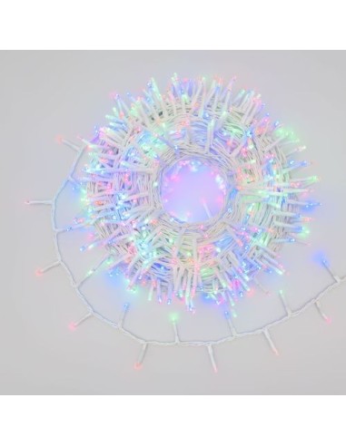 LUCI DI NATALE: vendita online Catena di Natale Nastro Ø6cm 30mt 1000 MiniLED Multifluo, Cavo Bianco, 7 Giochi Luce, Timer in...