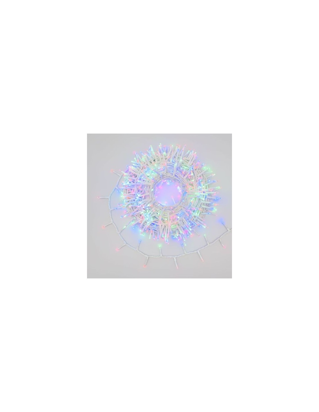 LUCI DI NATALE: vendita online Catena di Natale Nastro Ø6cm 30mt 1000 MiniLED Multifluo, Cavo Bianco, 7 Giochi Luce, Timer in...