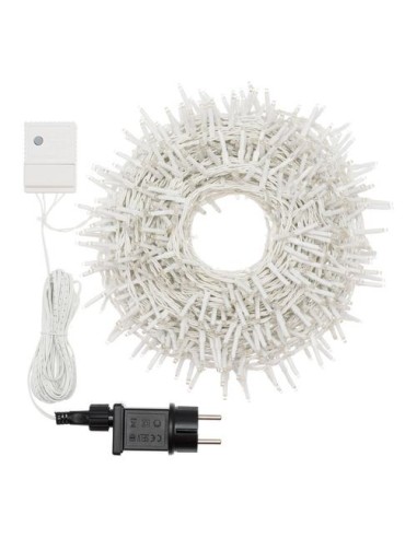 LUCI DI NATALE: vendita online Catena di Natale Nastro Ø6cm 30mt 1000 MiniLED Multifluo, Cavo Bianco, 7 Giochi Luce, Timer in...