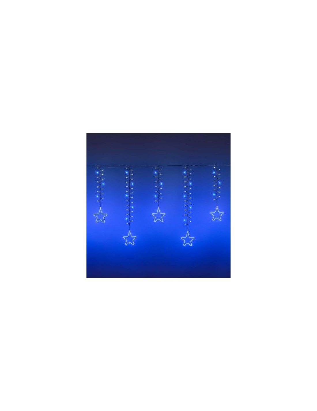 LUCI DI NATALE: vendita online Tenda luminosa di Natale Ice Cluster Light 360xH70cm 936 LED Stelle SMD Neon Blu & MiniLED Bia...