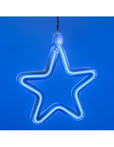 LUCI DI NATALE: vendita online Tenda luminosa di Natale Ice Cluster Light 360xH70cm 936 LED Stelle SMD Neon Blu & MiniLED Bia...