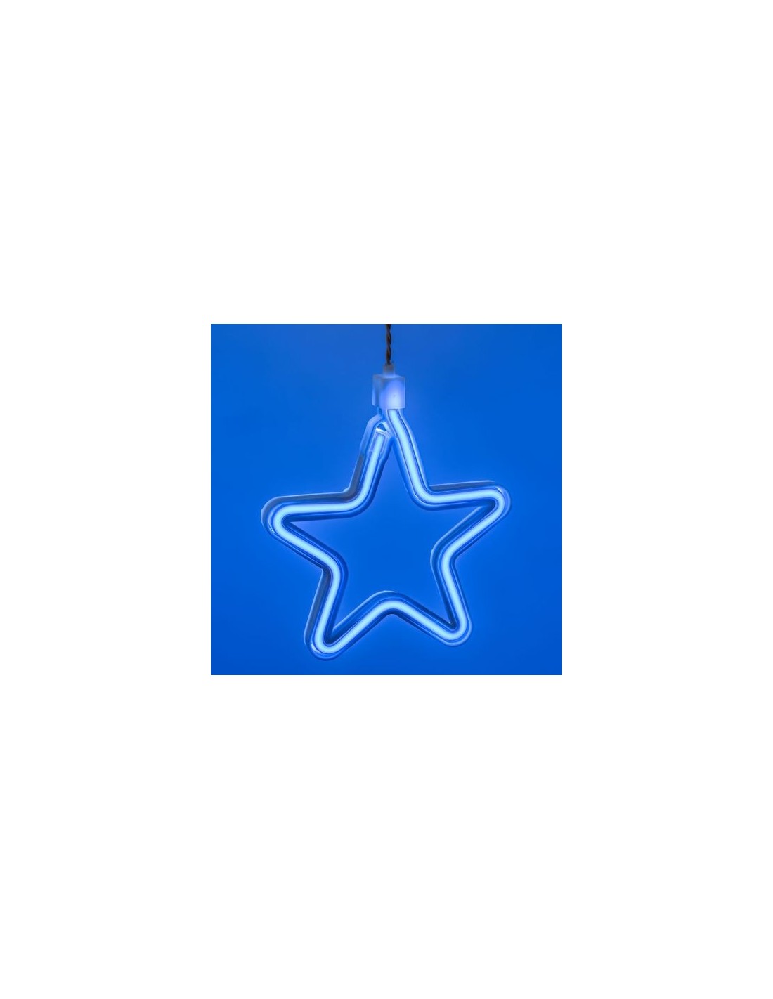 LUCI DI NATALE: vendita online Tenda luminosa di Natale Ice Cluster Light 360xH70cm 936 LED Stelle SMD Neon Blu & MiniLED Bia...