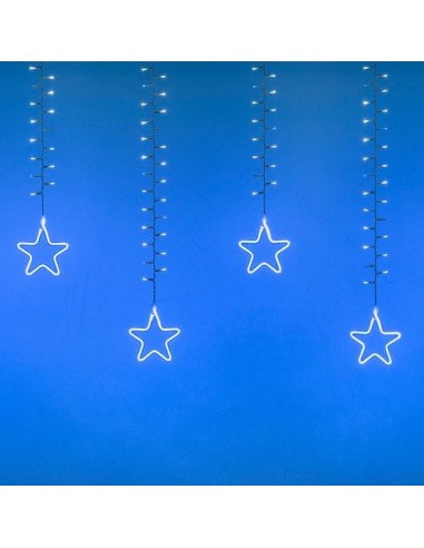 LUCI DI NATALE: vendita online Tenda luminosa di Natale Ice Cluster Light 360xH70cm 936 LED Stelle SMD Neon Blu & MiniLED Bia...