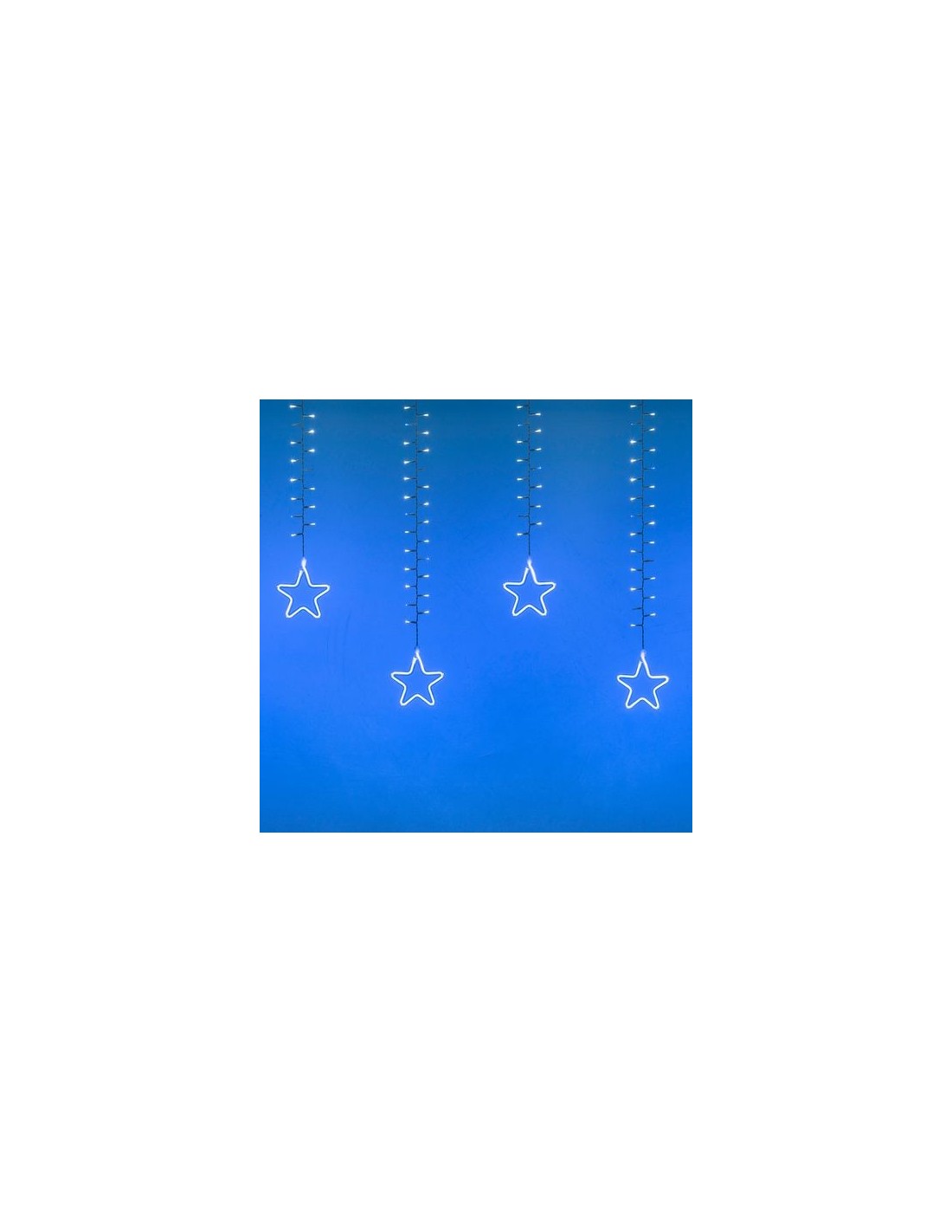 LUCI DI NATALE: vendita online Tenda luminosa di Natale Ice Cluster Light 360xH70cm 936 LED Stelle SMD Neon Blu & MiniLED Bia...
