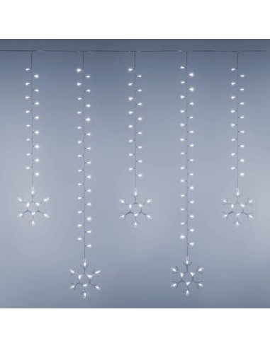LUCI DI NATALE: vendita online Tenda Luminosa di Natale Ice Light Neve 600 LED 500x105cm Prolungabile in offerta