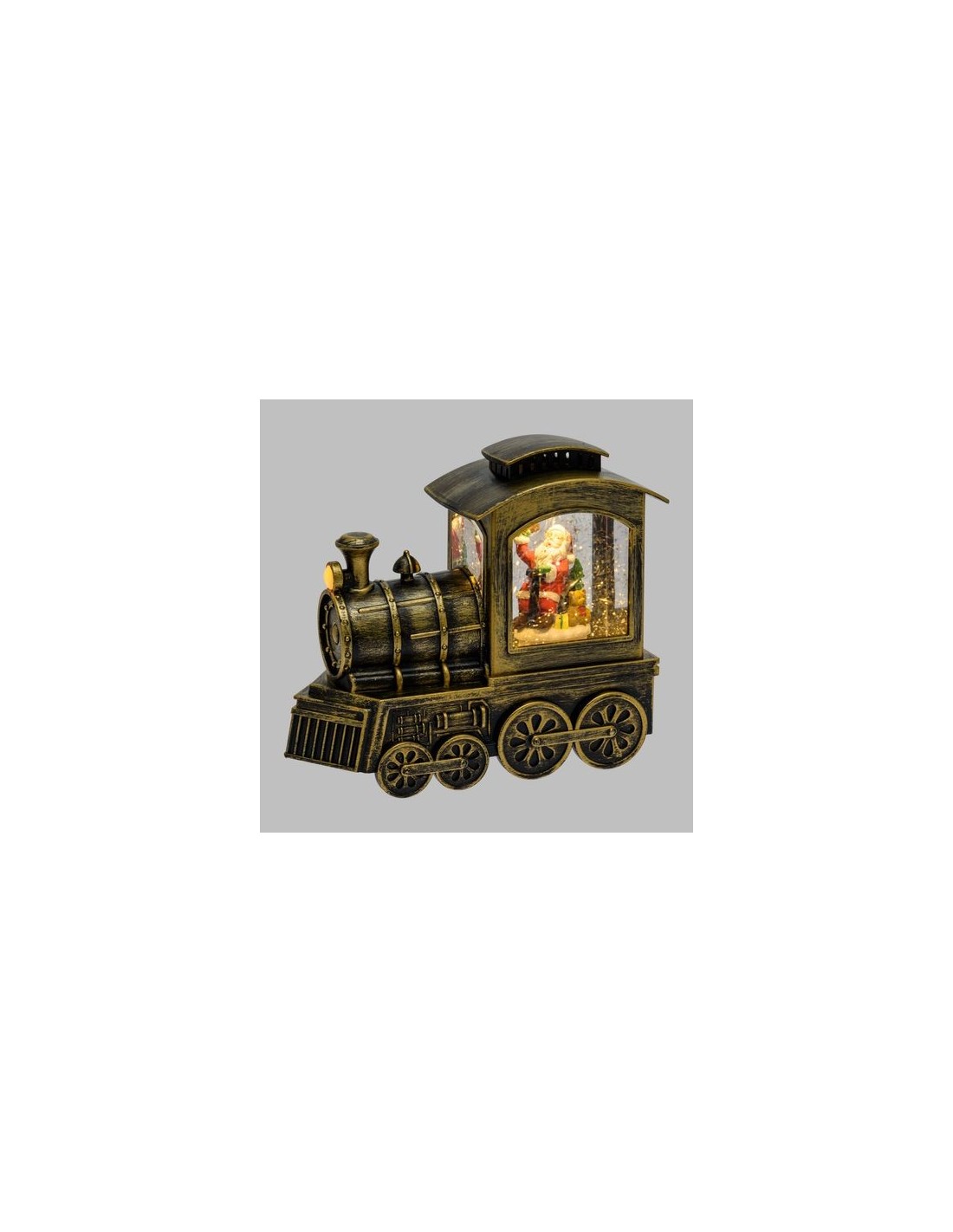 LUCI DI NATALE: vendita online Locomotiva di Natale Brunita Glitter LED L18cm con Effetto Scintillante in offerta