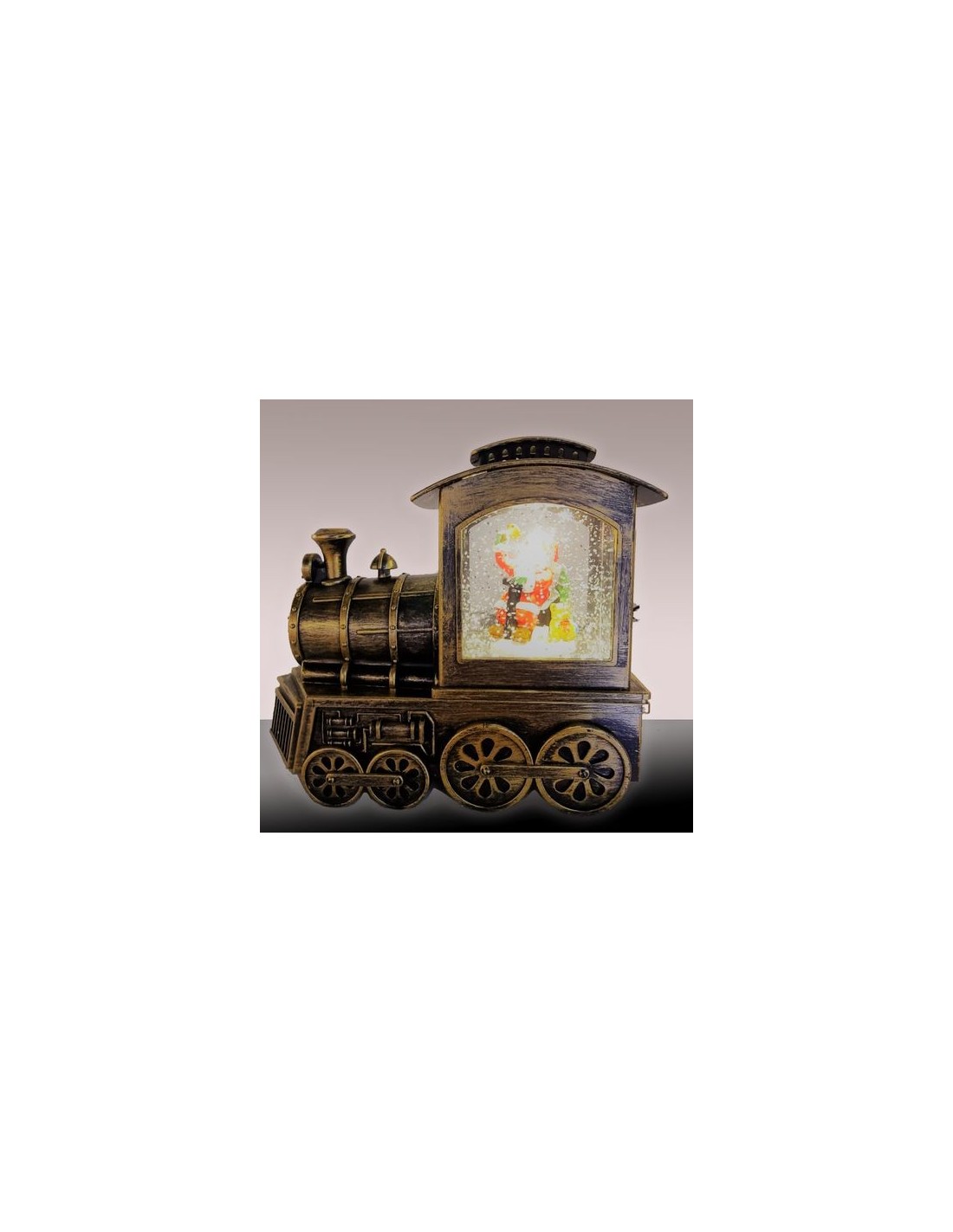 LUCI DI NATALE: vendita online Locomotiva di Natale Brunita Glitter LED L18cm con Effetto Scintillante in offerta