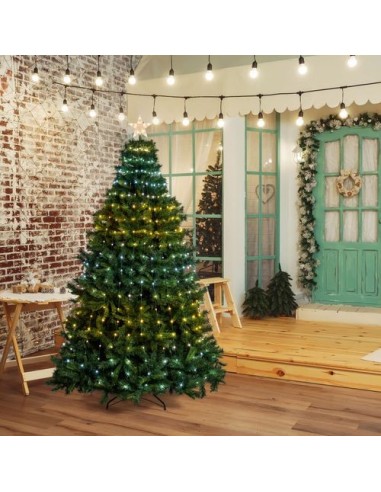 LUCI DI NATALE: vendita online Tenda Mantello di Natale Verde H210-240cm con 440 GOCCE di Luce PIXEL LED WW+W in offerta