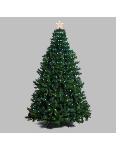LUCI DI NATALE: vendita online Tenda Mantello di Natale Verde H210-240cm con 440 GOCCE di Luce PIXEL LED WW+W in offerta