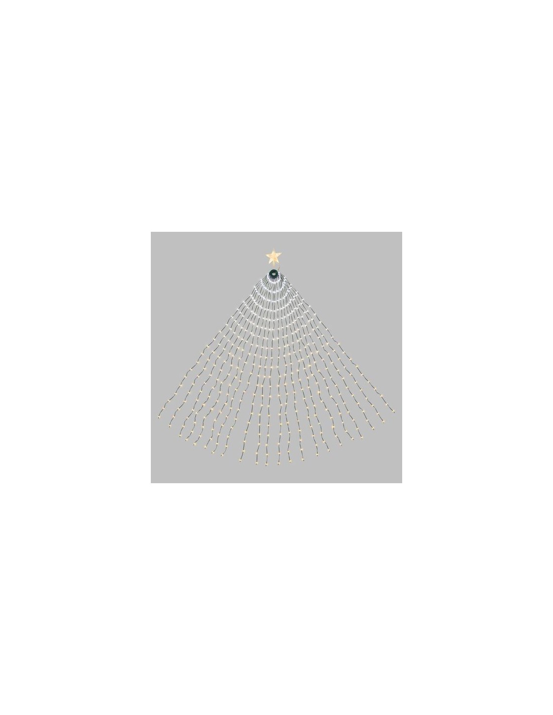 LUCI DI NATALE: vendita online Tenda Mantello di Natale Verde H210-240cm con 440 GOCCE di Luce PIXEL LED WW+W in offerta