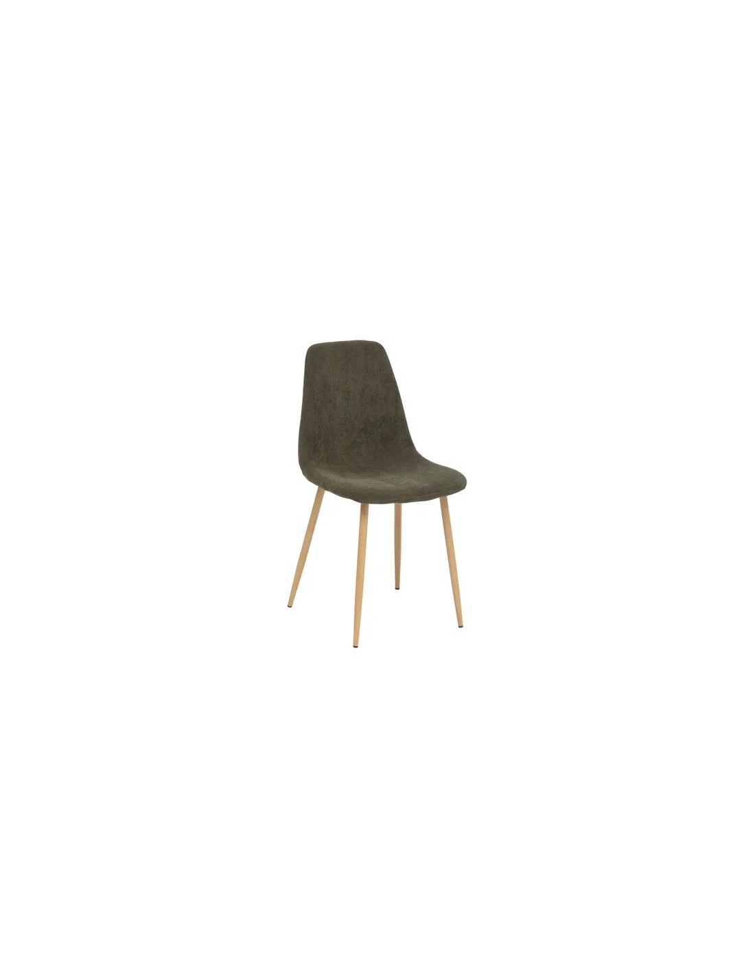SEDIE: vendita online Sedia Roka velluto verde kaki, gambe in metallo effetto legno, sedia da tavolo elegante, comfort e desi...