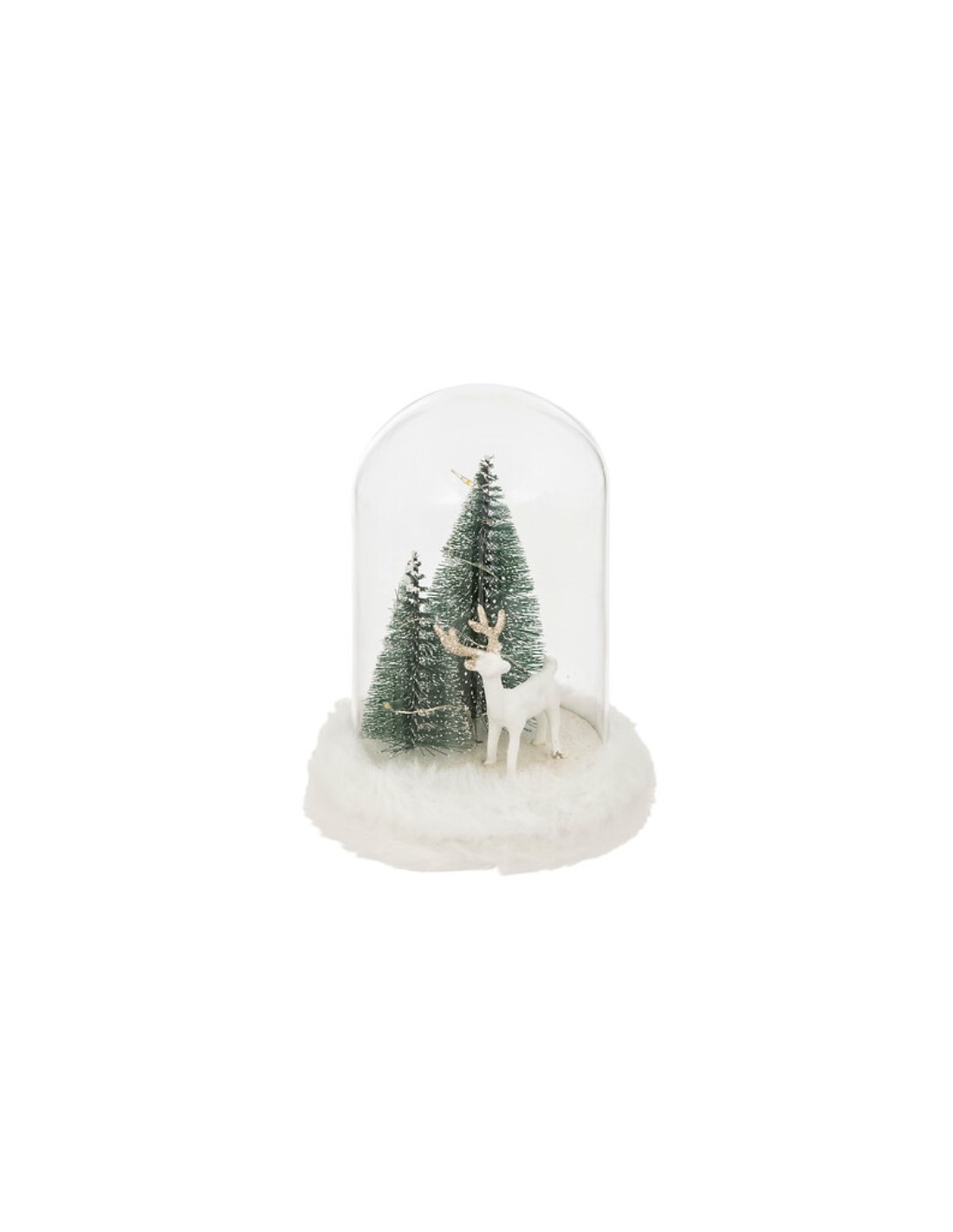 DECORAZIONE 199865 RENNA E ALBERI 12X17CM CON LUCI