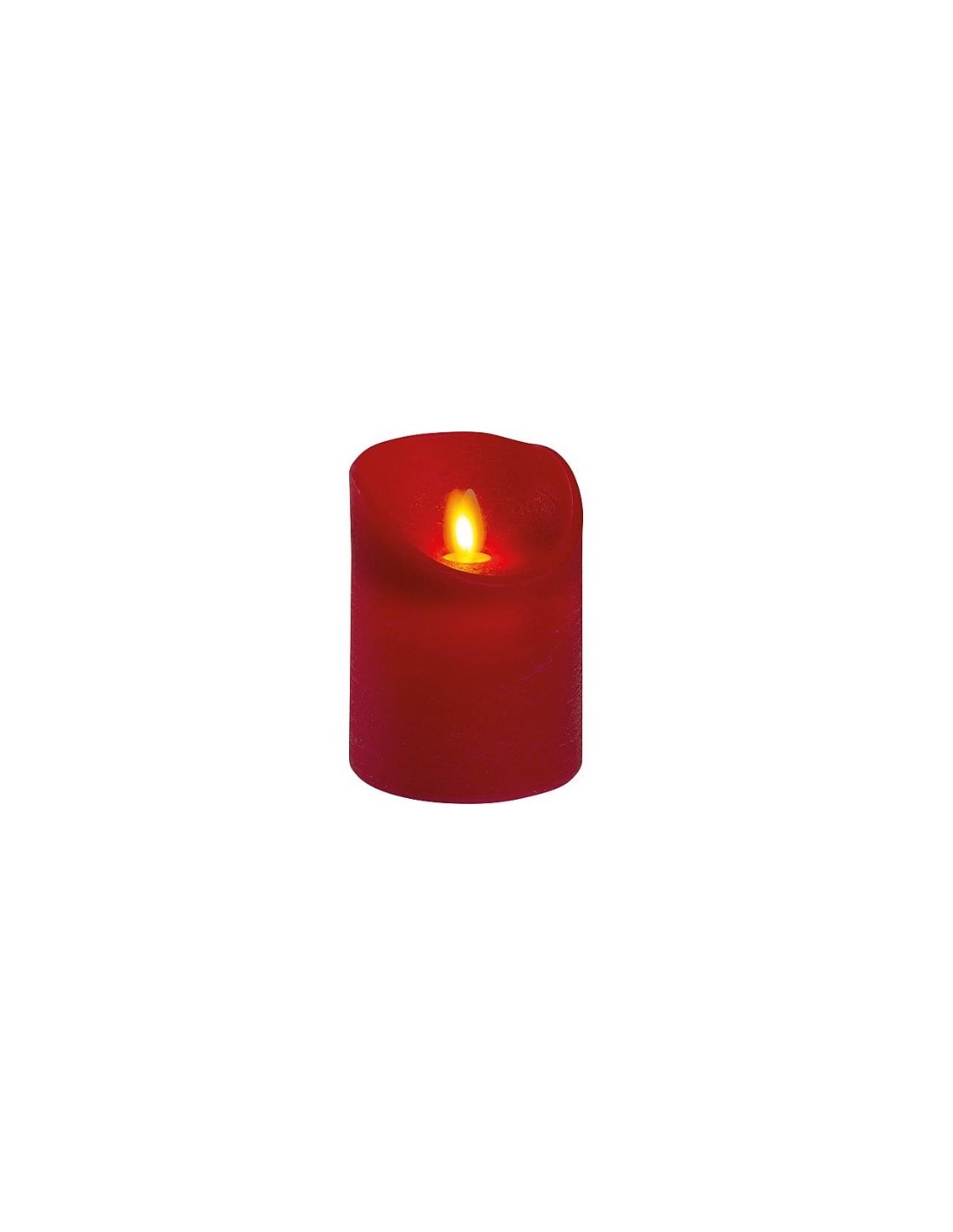 Candela Rossa Moving Flame Ø7,5xH10cm | Shopincasa.it