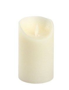 CANDELE E GIROCANDELE: vendita online Candela Avorio Moving Flame Ø7,5xH12,5cm con Fiamma Realistica e Timer 6-18h in offerta