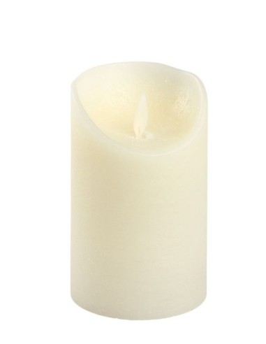 CANDELE E GIROCANDELE: vendita online Candela Avorio Moving Flame Ø7,5xH12,5cm con Fiamma Realistica e Timer 6-18h in offerta