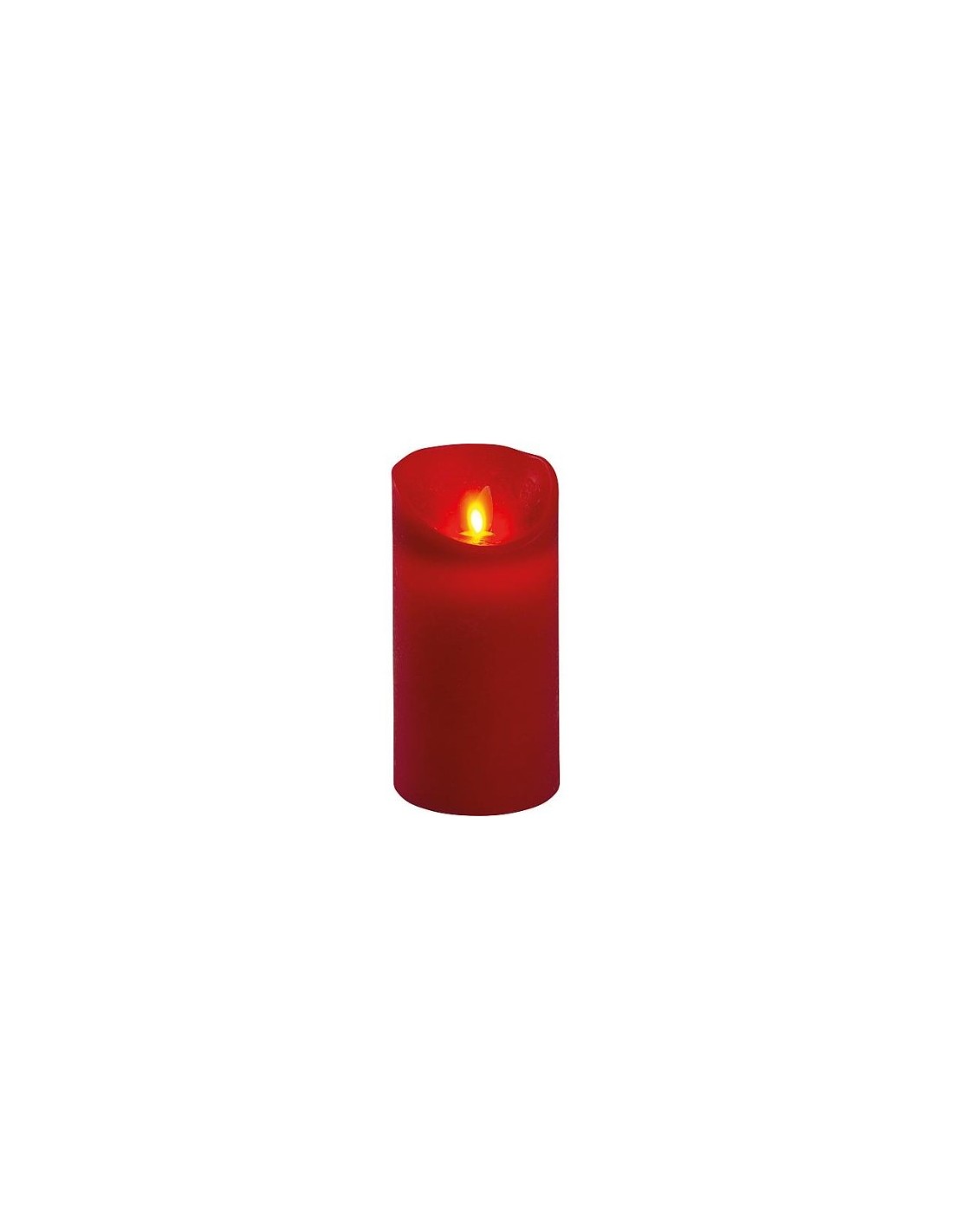 Candela Rossa Moving Flame Ø7,5xH10cm | Shopincasa.it