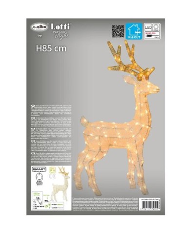 LUCI DI NATALE: vendita online Renna 120LED Bianco Caldo 85cm di Natale, La Magia di Natale a casa tua, Decora con stile in o...