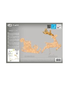 LUCI DI NATALE: vendita online Renna con Slitta 3D 160LED Bianco Caldo di Natale, La Magia di Natale a casa tua, Incanto e gi... 2