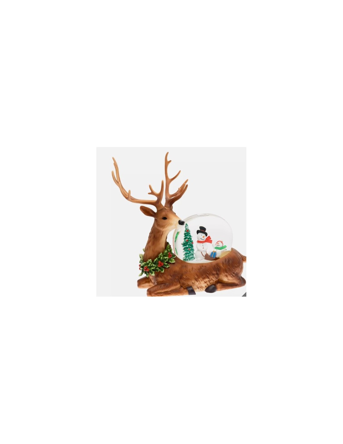 GIOSTRINE E VILLAGGI: vendita online Renna Natalizia Glitter con LED Bianco Caldo L28,5cm - Decorazione Festiva in offerta