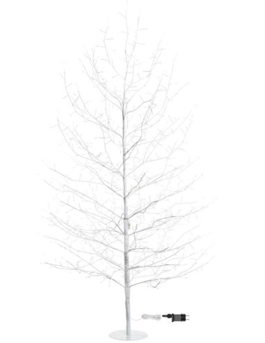 LUCI DI NATALE: vendita online Albero Ramo Tiglio Bianco H200cm con 1120 MicroLED FlashLED in offerta