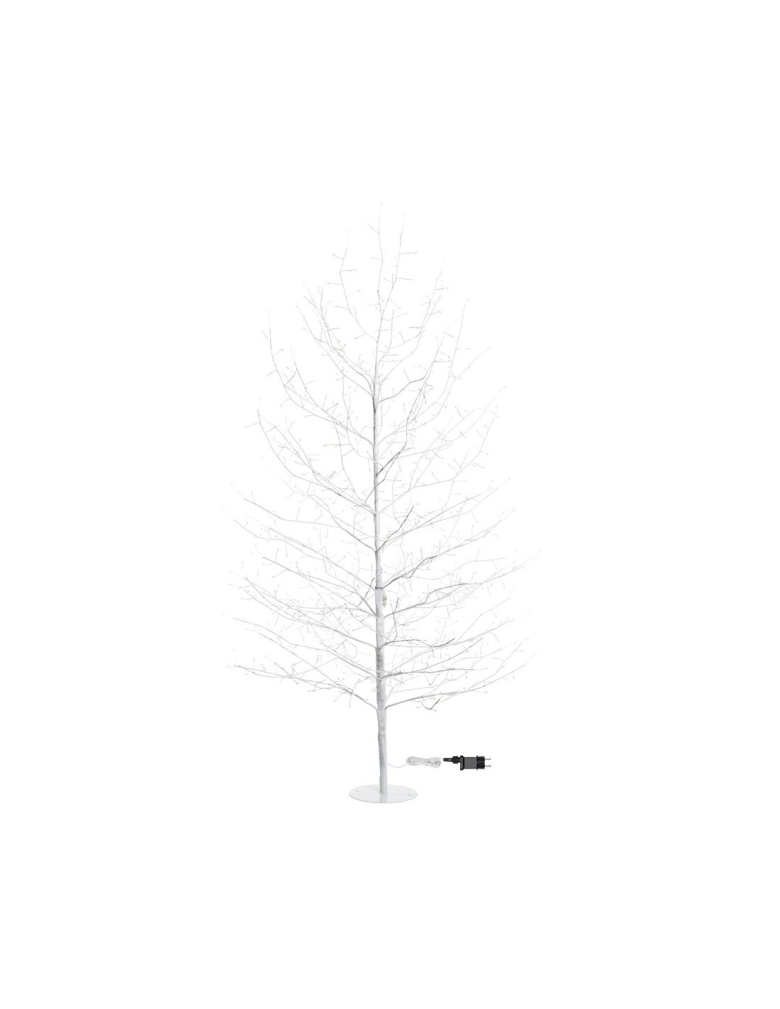 LUCI DI NATALE: vendita online Albero Ramo Tiglio Bianco H200cm con 1120 MicroLED FlashLED in offerta