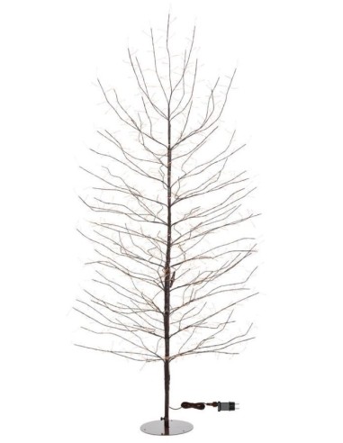 LUCI DI NATALE: vendita online Albero Ramo Tiglio Marrone 200cm con 1120 MicroLED FlashLED, IP44, Base in Metallo, Rami Model...