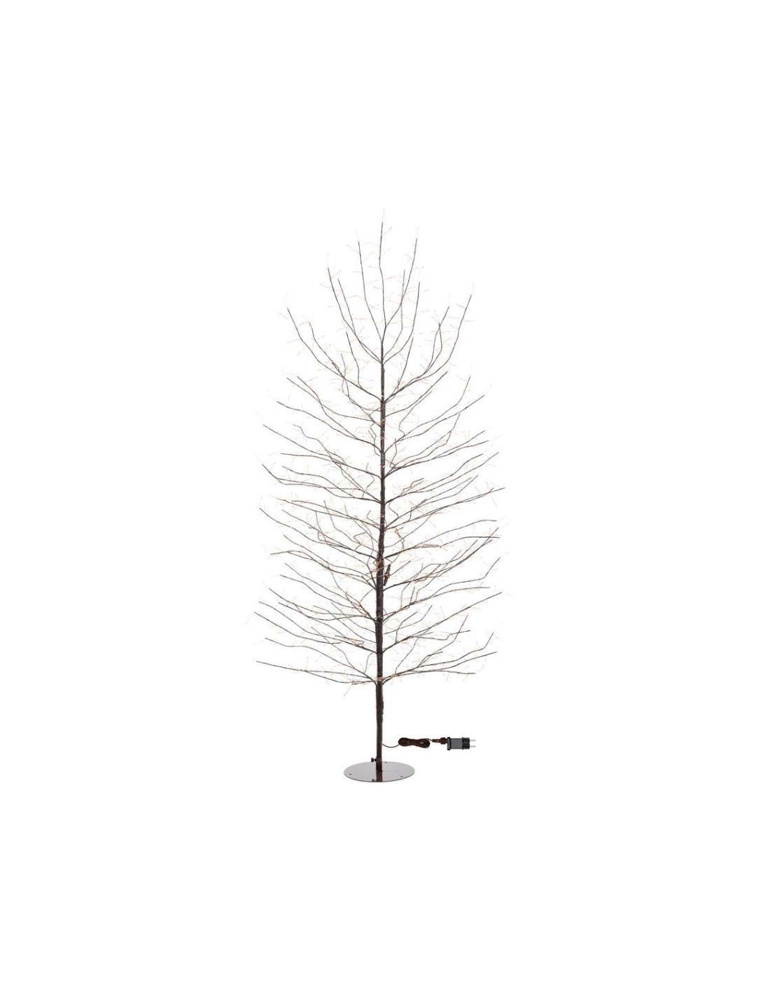 LUCI DI NATALE: vendita online Albero Ramo Tiglio Marrone 200cm con 1120 MicroLED FlashLED, IP44, Base in Metallo, Rami Model...