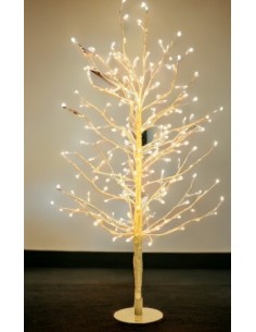 LUCI DI NATALE: vendita online Albero Ramo Tiglio Champagne 200cm con 1120 MicroLED FlashLED in offerta