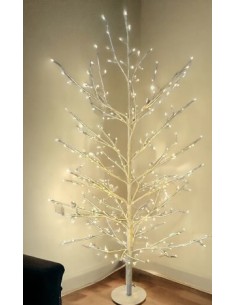 LUCI DI NATALE: vendita online Albero Ramo Tiglio Bianco 120cm con 330 MicroLED FlashLED in offerta