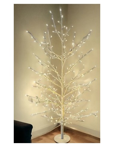 LUCI DI NATALE: vendita online Albero Ramo Tiglio Bianco 120cm con 330 MicroLED FlashLED in offerta