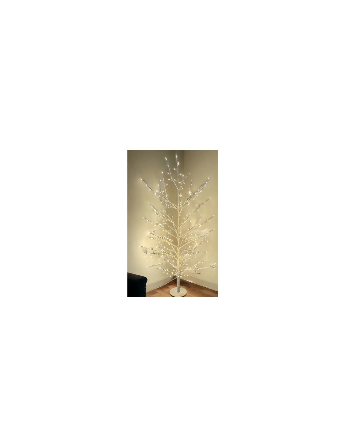 LUCI DI NATALE: vendita online Albero Ramo Tiglio Bianco 120cm con 330 MicroLED FlashLED in offerta