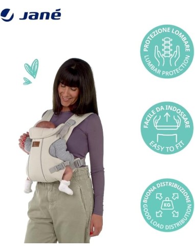 Jané Dual Marsupio Ergonomico per Bebè, Dalla Nascita a 15 kg, 3 Posizioni - shopoincasa.it