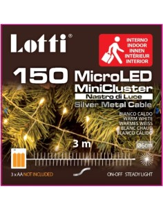 LUCI DI NATALE: vendita online Luci di Natale Catena MiniCluster 150 MicroLED per Interno, La Magia di Natale Portatile in of...