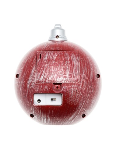 GIOSTRINE E VILLAGGI: vendita online Sfera Natalizia con Glitter LED H16cm - Decorazione Luminosa in Rosso Antico in offerta