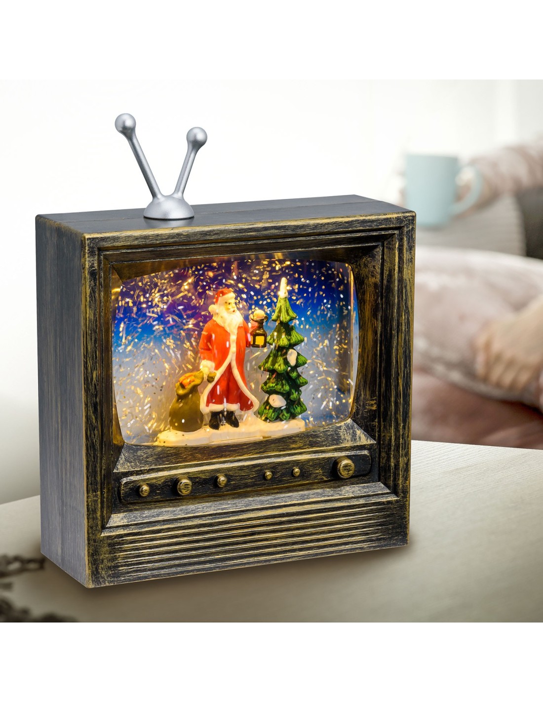 TV Brunita Glitter LED H22cm - Decorazione Natalizia | Shopincasa.it