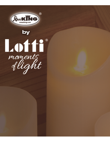 CANDELE E GIROCANDELE: vendita online Candela Avorio Moving Flame Ø7,5xH10cm con Fiamma in Movimento - Timer 6-18h in offerta