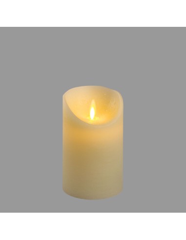 CANDELE E GIROCANDELE: vendita online Candela Avorio Moving Flame Ø7,5xH12,5cm con Fiamma Realistica e Timer 6-18h in offerta