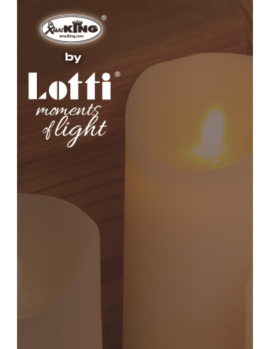 CANDELE E GIROCANDELE: vendita online Candela Avorio Moving Flame Ø7,5xH12,5cm con Fiamma Realistica e Timer 6-18h in offerta