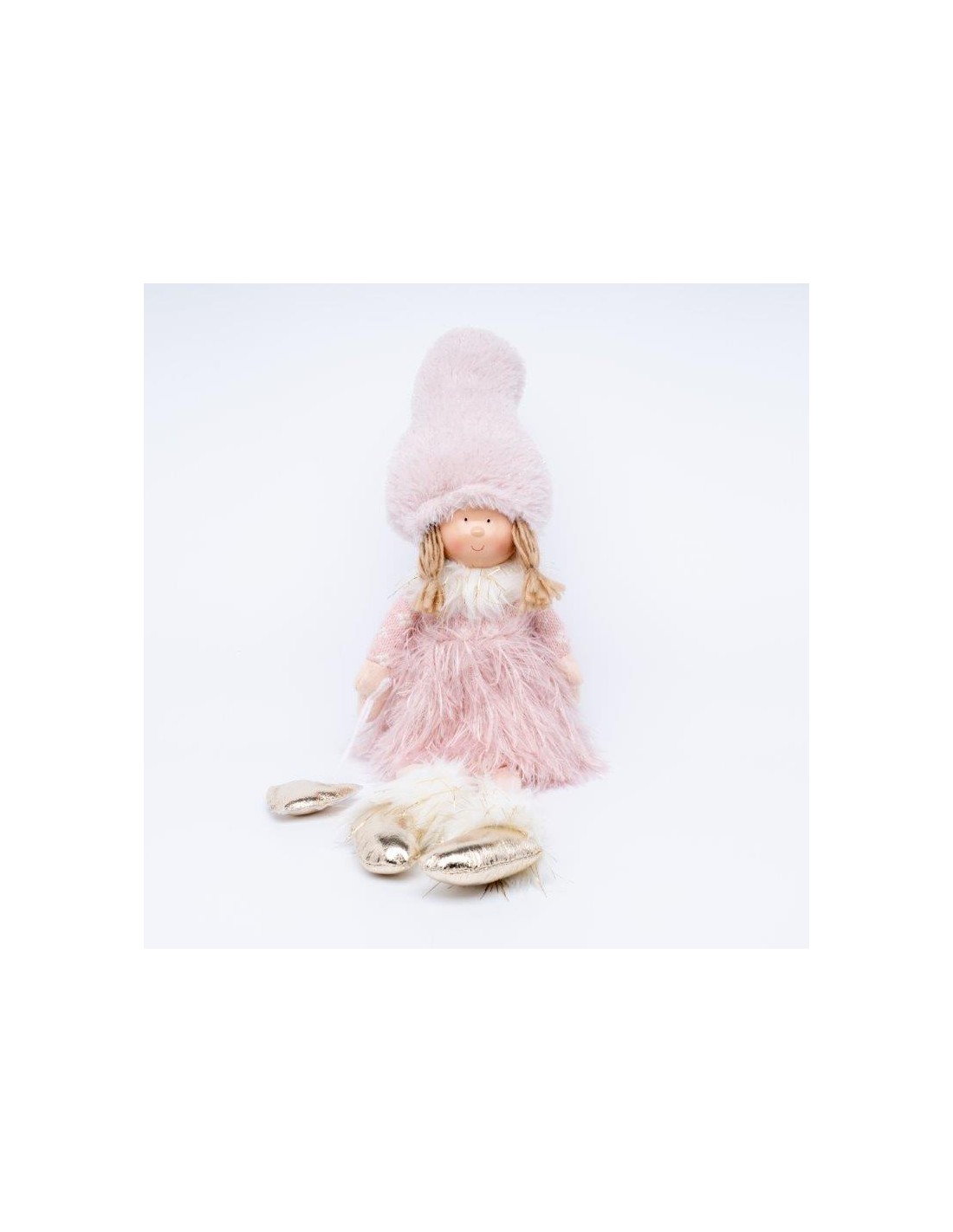 AMBOLA DOLL SEDUTA CON CAPPUCCIO 50CM CIPRIA